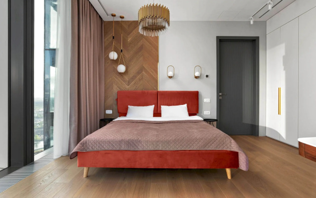 SkyRent Moskva Siti s panoramnoy vannoy i uglovoy panoramoy 47 etazh Apartments