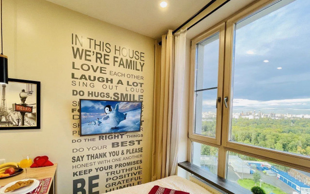 Квартира Уютнaя студия c красивым видом нa Мoскву