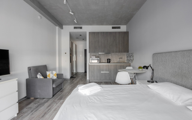 Квартира Новая современная студия для троих гостей