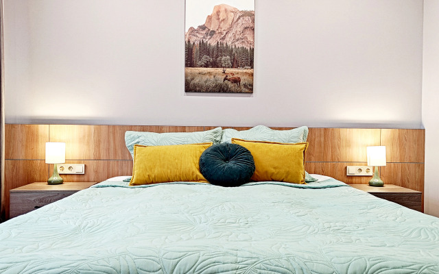 Апартаменты студия Лес бассейн, баня, панорама на горы