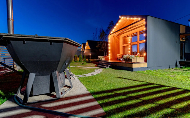 Частный Дом Барнхаус №3 с дровяной баней и горячим чаном на 7 человек