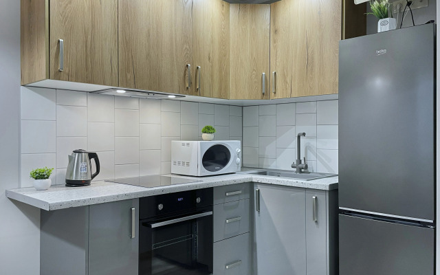 Квартира Уютная и Стильная Студия с Кондиционером в Доме Бизнес-Класса