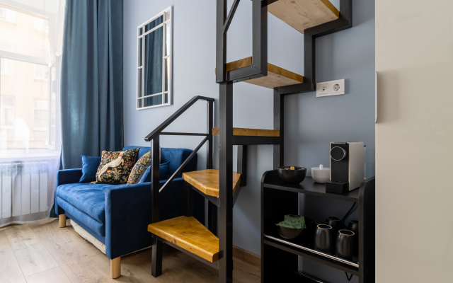 Квартира Студия с европейским характером и ярким интерьером