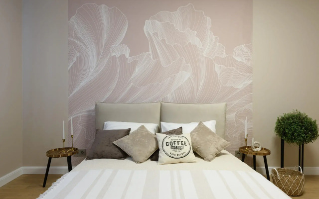 Квартира с камином в сосновом лесу