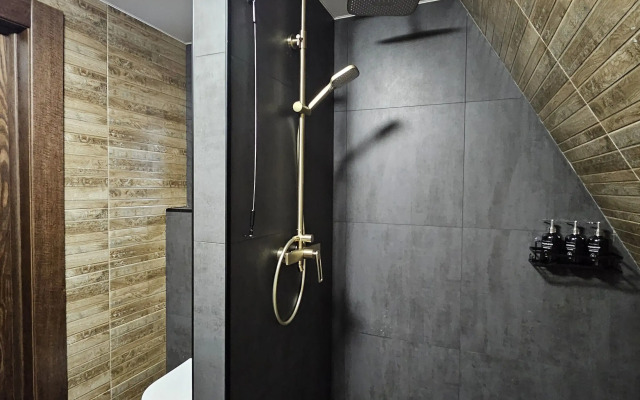 Частный дом темный А-фрейм