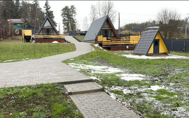 Частный дом A-frame Терракот из дерева 4х местный Ривер Хаус