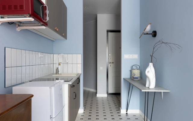 Дизайнерская квартира студия 4flats A LA RUS в ЖК Галактика Премиум — стиль и комфорт у центра Санкт-Петербурга