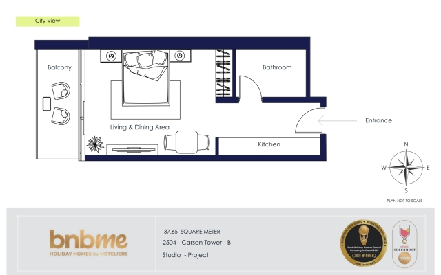 Апартаменты bnbmehomes | Damac Hills Studio w/ City View-2504