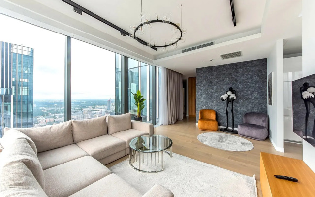 Апартаменты Москва Сити трех комнатные угловой вид