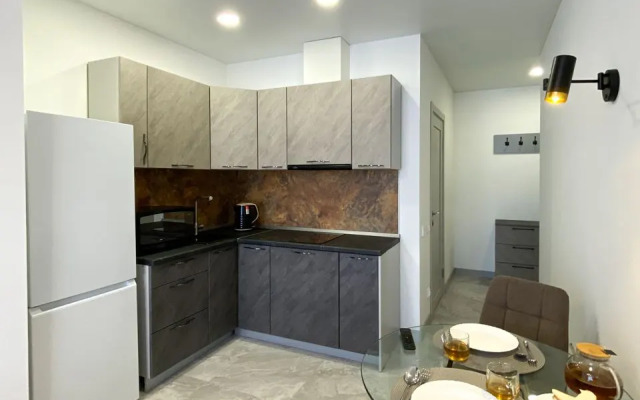 Апартаменты-студия 26 кв.м. с кроватью и панорамными окнами, 17 этаж