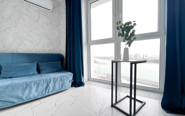 Апартаменты Новая Светлая Студия с  с Панорамными Окнами №252