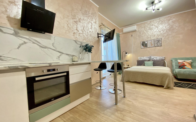 Na 25 etazhe s krasivym vidom na gorod Flat