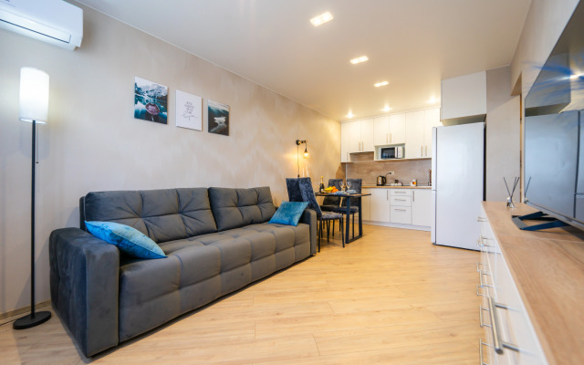 Квартира Потрясающий Вид на Город Новая и Уютная Евродвушка