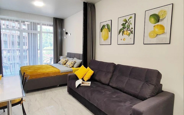 Sovremennaya Studiya s Panoramnymi Oknami Flat