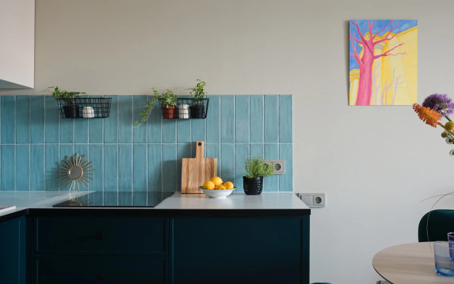 Квартира с бирюзовым настроением