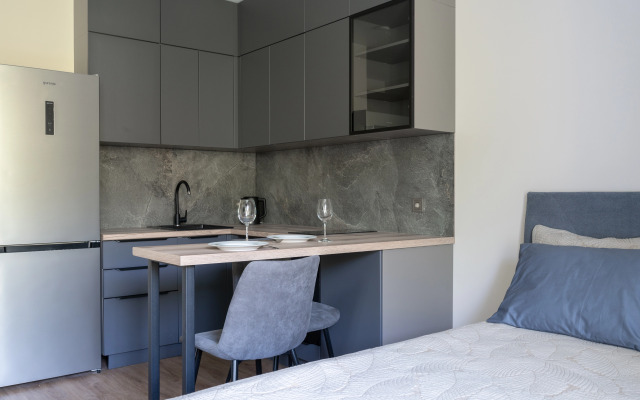 Апартаменты 15 Студия с бассейном и видом на горы