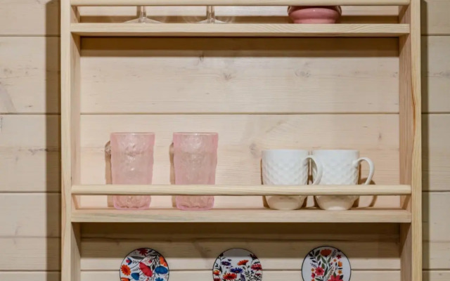 Частный дом Увеличенный А-фрейм Сад с баней и чаном