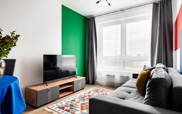 Квартира Гуашь Художника с видом на город