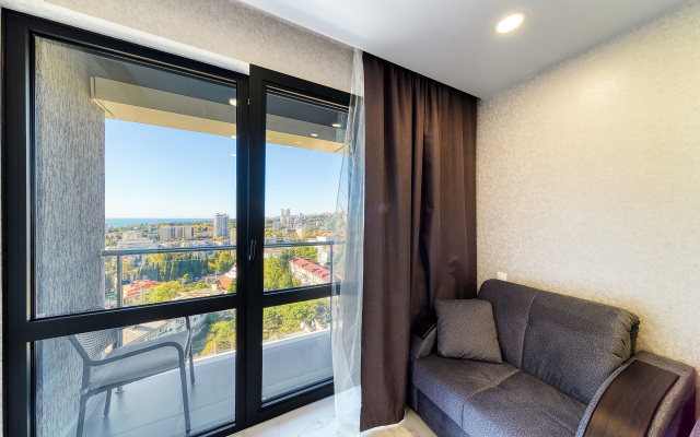 V tsentre Sochi dlya 3 gostey ZHK Sokol S Vidom Na More Apartment