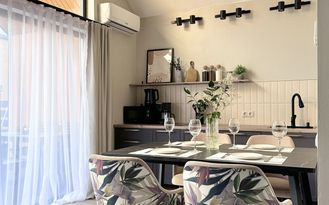 Частный Дом Барнхаус №2 на 10 гостей, с дровяной баней и горячим чаном