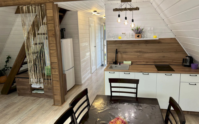 Частный Дом 451 А Фрейм Мята с Тёплым Бассейном и Баней