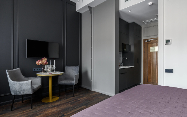 Апартаменты Sergeew Apartments Премиум с кухней в апарт-отеле Аквалина