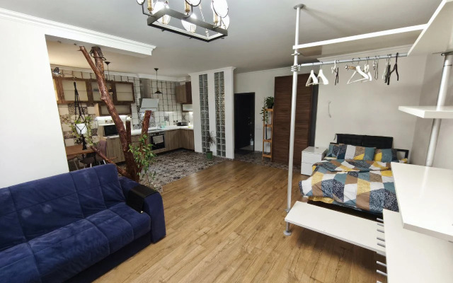 Апартаменты Студия с камином, деревом и видом на реку