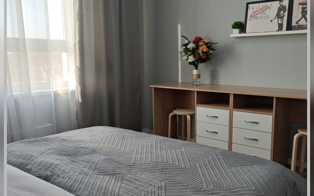 Квартира 1-к на Лескова 44, 2 Кровати, 39м