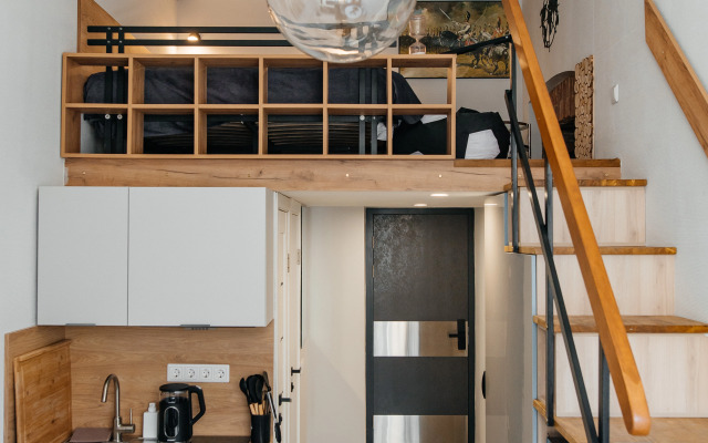 Апартаменты ApartH с видом на город и камином