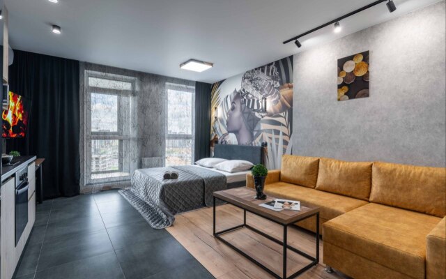 Квартира Студия с дизайнерские ремонтом и панорамным видом