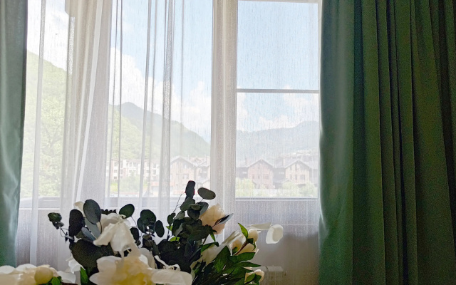 Kvartira s panoramnym vidom na gory. Naprotiv kurorta Krasnaa Polana Zit' v Gorah