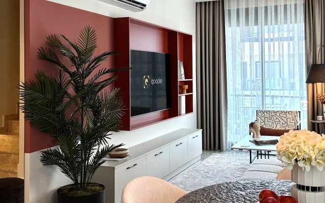 Апартаменты 2+1 Qoople Excellence В55 дизайнерский дуплекс у моря