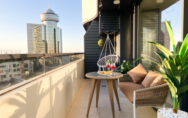 Апартаменты Премиальная двухкомнатная квартира с панорамным видом на Ташкент