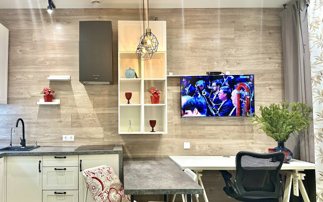 Lyuks-Studiya Dizaynerskaya s Vidom na Reku i Moskva Siti Flat