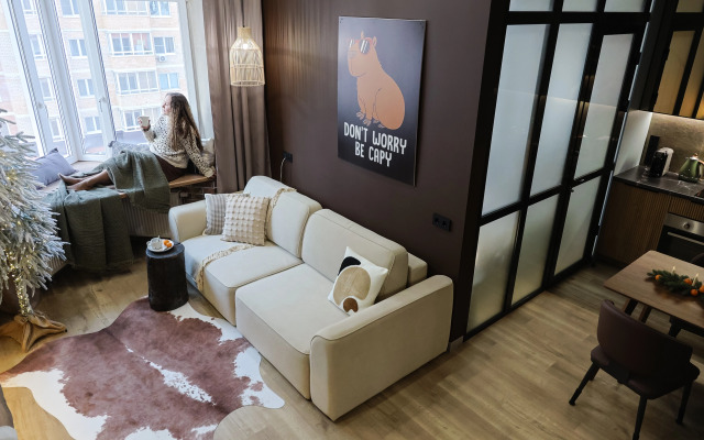 Квартира Капибара - двухуровневая квартира с залипательным видом