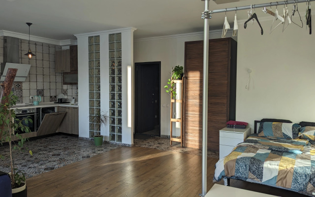 Апартаменты Студия с камином, деревом и видом на реку