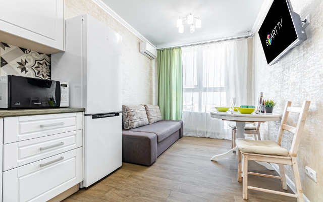 Апартаменты 2 Кровати Диван 6 гостей Центр Краснодара 22 Этаж Smart TV и Вид из Окна