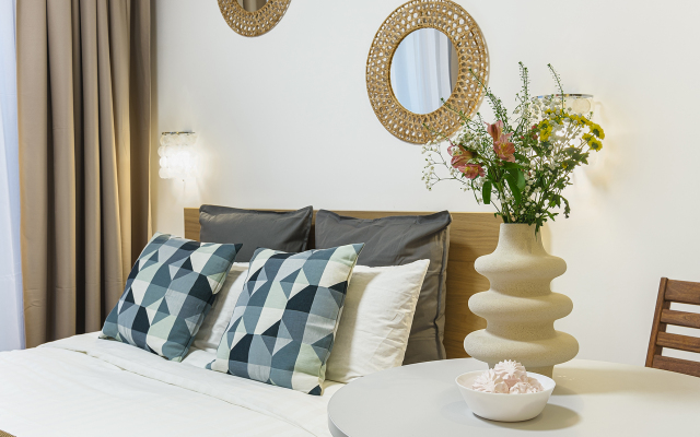 Апартаменты F-Apart с видом на башню Лахта центр