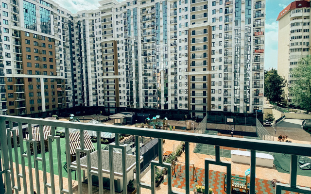 Апартаменты-студия 30 кв.м. с кроватью и балконом, 6 этаж