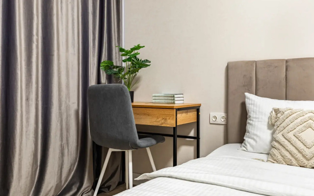Modern Eurodvushka  in the Troparevo Park residential complex is an 11-minute walk from the metro station. Rumyantsevo Apartments