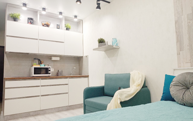 Studiya na Bolshevistskoy s vidom na gorod Flat