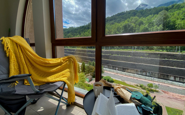 Однокомнатная квартира с Видом на Горы в 300м от Подъёмника