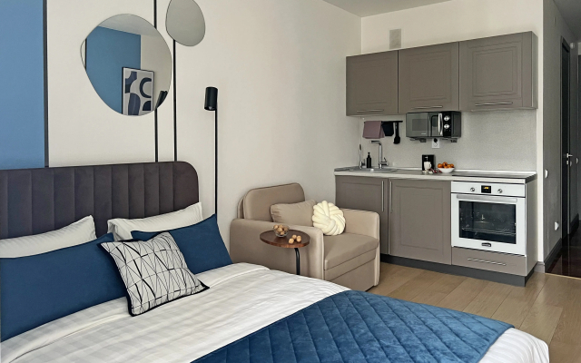 Апартаменты Студия Аквамарин с красивым видом на парк