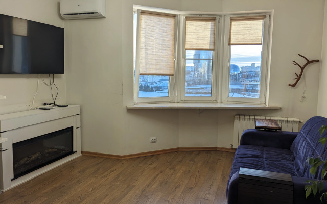 Апартаменты Студия с камином, деревом и видом на реку