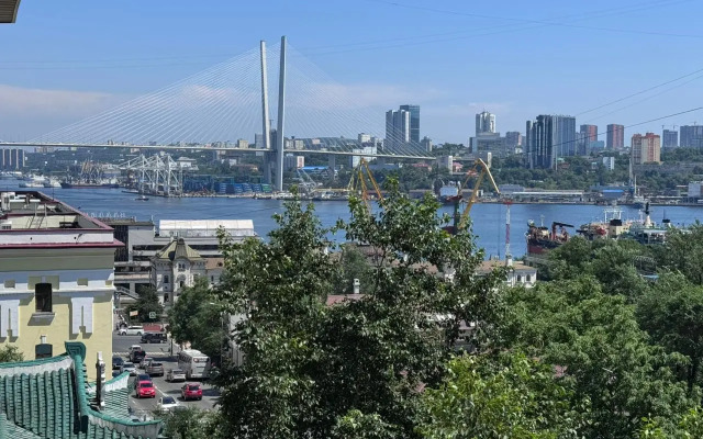 Sovremennaya v Tsentre s Vidom na Zolotoy Most Flat