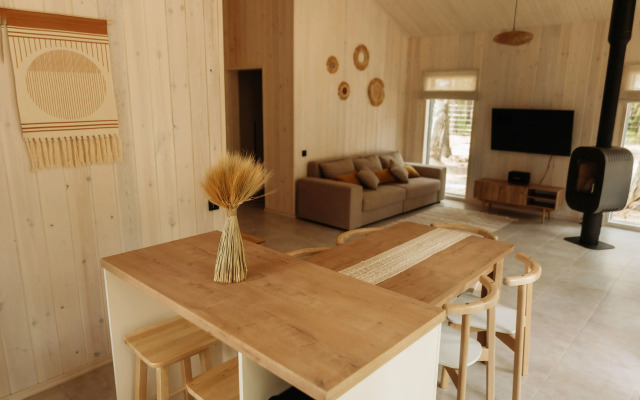 Частный дом Барнхаус в стиле бохо в сосновом лесу