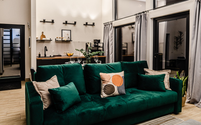 Частный Дом Барнхаус №1 с дровяной баней и горячей купелью, на 7 госте