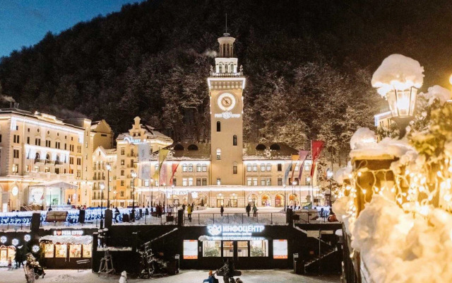 Апартаменты Со спальней Горы Бассейн и сауна в  Центре Красной Поляны  Жить в Горах