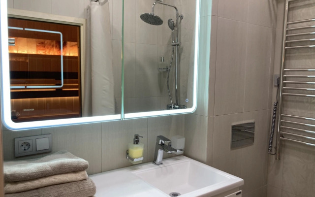 Okhta Park Lyuks Rezort s saunoy i kaminom Apartments