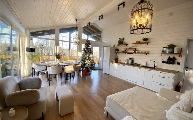 Частный Дом ЕлкиШале с 3мя спальнями, баней и чаном